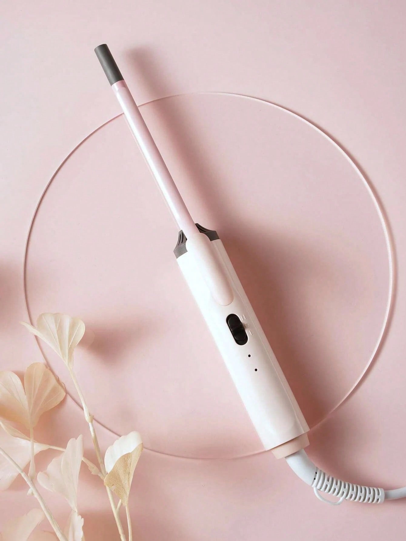 0.35 Inch Curling Iron 9mm Professional Ceramic Tourmaline Coating Barrel Hair Curler, 2 Heat Setting (160°C-200°C/320°F to 392°F) for All Hair Types Pink