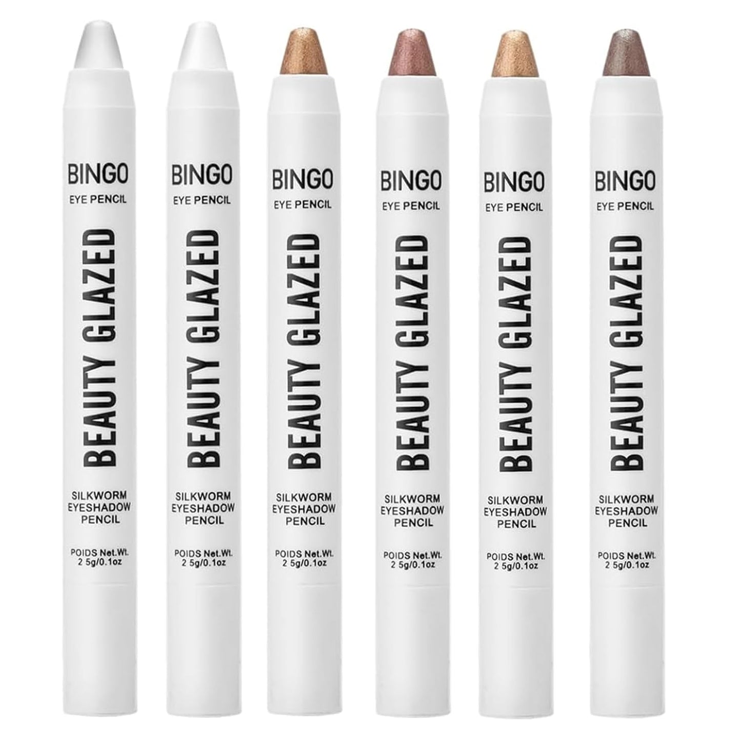 Beauty Glazed 6 Pcs/Set Eye Pencil, Blendable Eyeshadow Stick Set - Cream Eyeshadow Makeup Multi-Stick Use As Eyeliner, Eyeshadow, and Brightener Highlighter