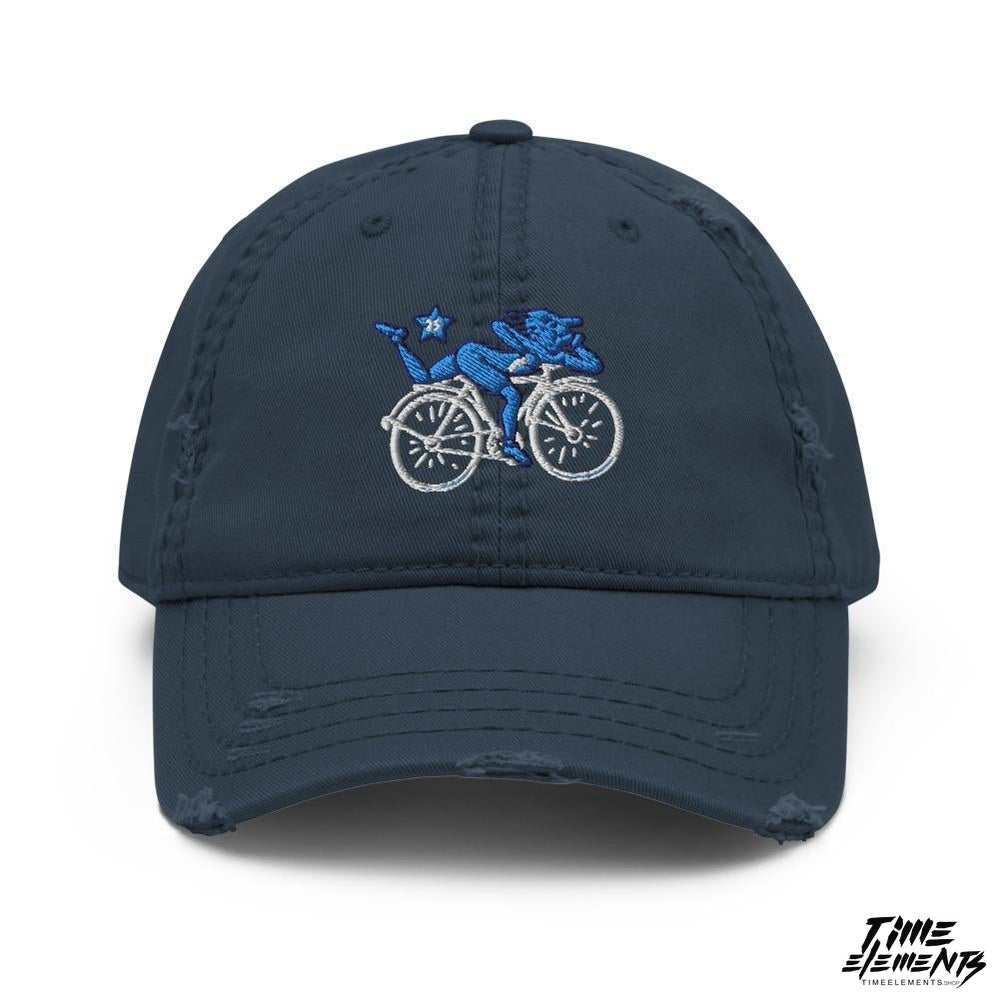 Albert Hofmann Embroidered Distressed Dad Hat | Night Bike Ride 1943