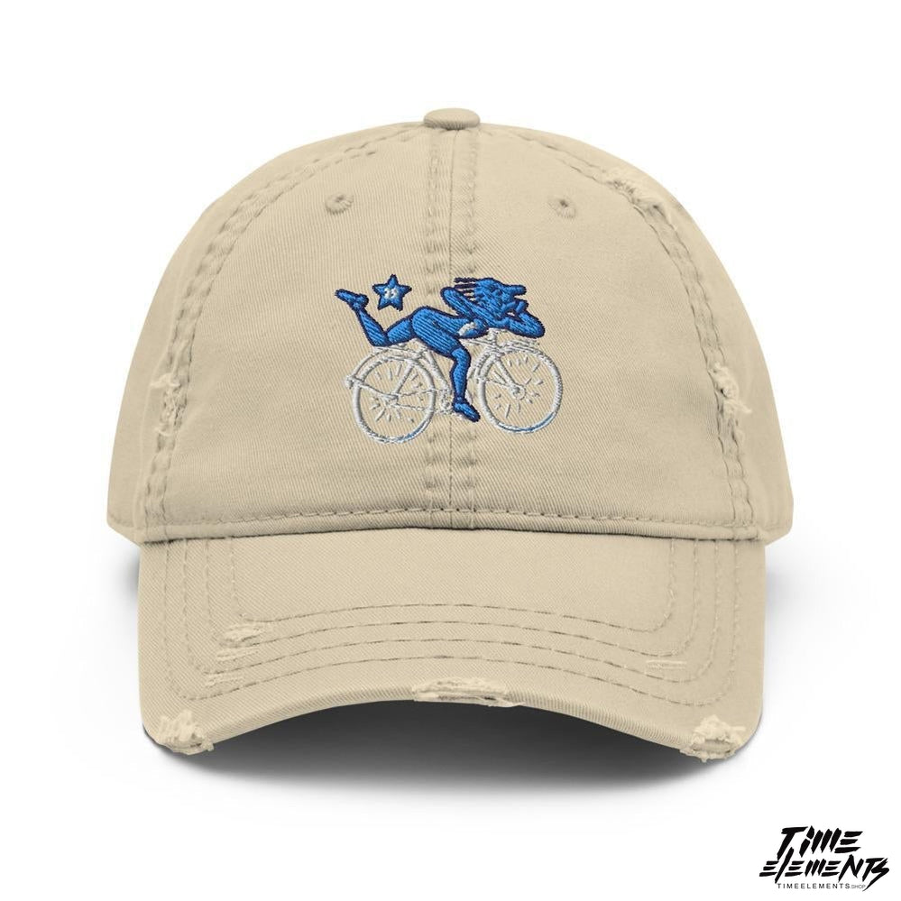 Albert Hofmann Embroidered Distressed Dad Hat | Night Bike Ride 1943