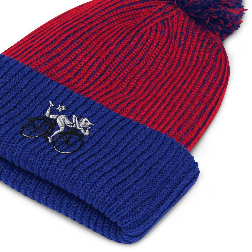 Albert Hofmann Ride 1943 | Trippy Raver Ribbed Pom-Pom Beanie