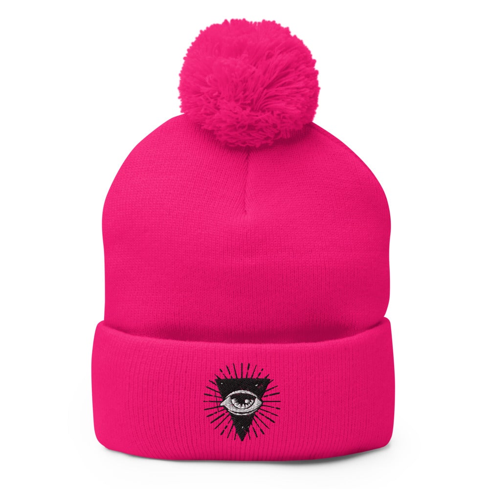 All Seeing Eye - Esoteric | Funky Gothic Pom-Pom Beanie