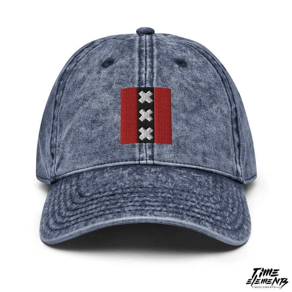 Amsterdam Flag Dad Hat Embroidered