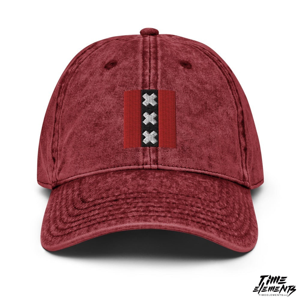 Amsterdam Flag Dad Hat Embroidered