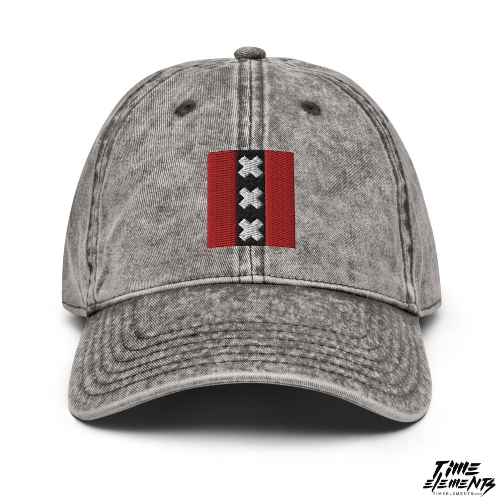 Amsterdam Flag Dad Hat Embroidered