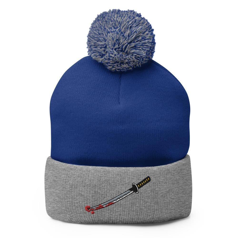 Bloody Katana Sword | Japan Icon Pom-Pom Beanie
