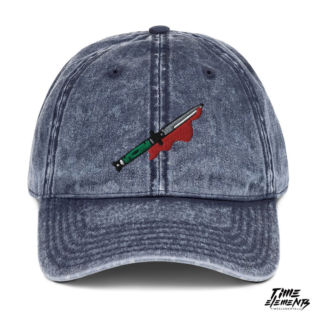Bloody switchblade knife | Funky Badass Dad Hat