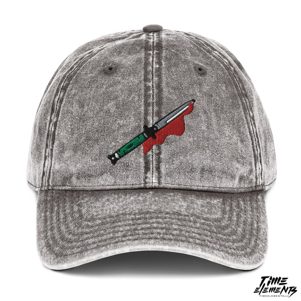Bloody switchblade knife | Funky Badass Dad Hat