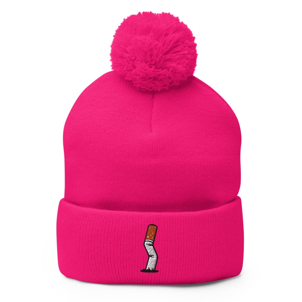 Cigarette Butt | Funky Hipster Pom-Pom Beanie