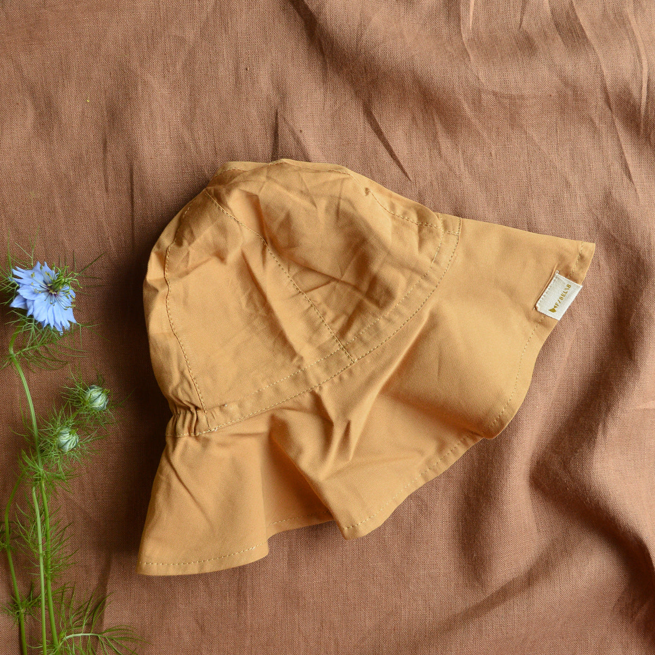 Sun Hat in 100% Organic Cotton - Caramel (Newborn-6y+)