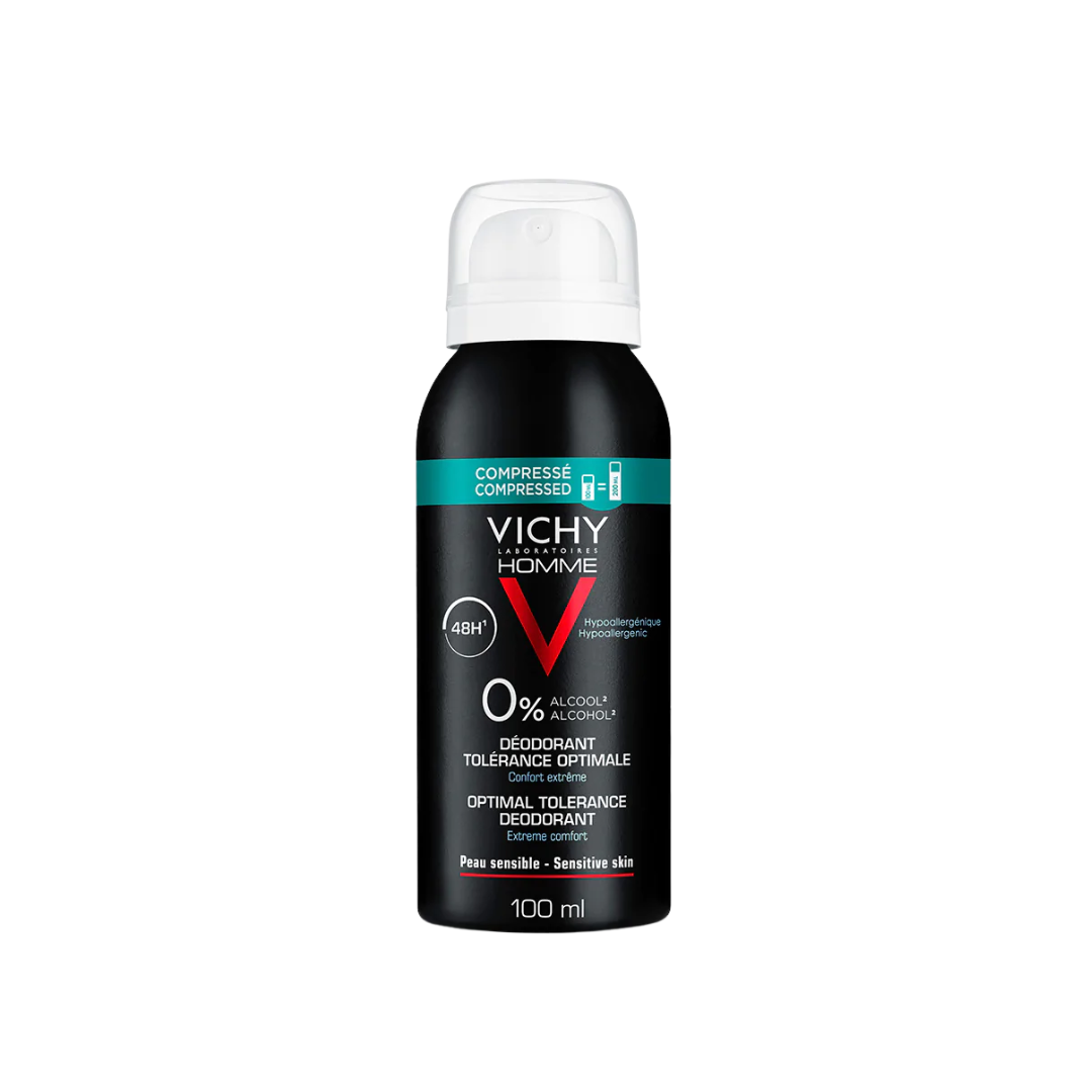 Vichy Homme 48 Hour Anti-Perspirant Optimal Tolerance Deodorant Spray for Men 100ml