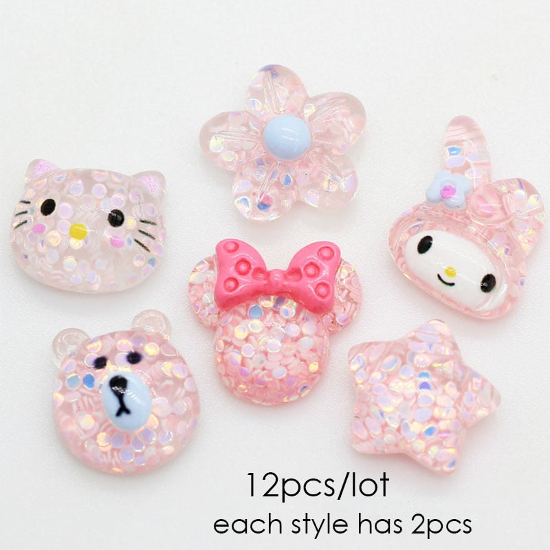 3D Kawaii Pink Cat False Nails