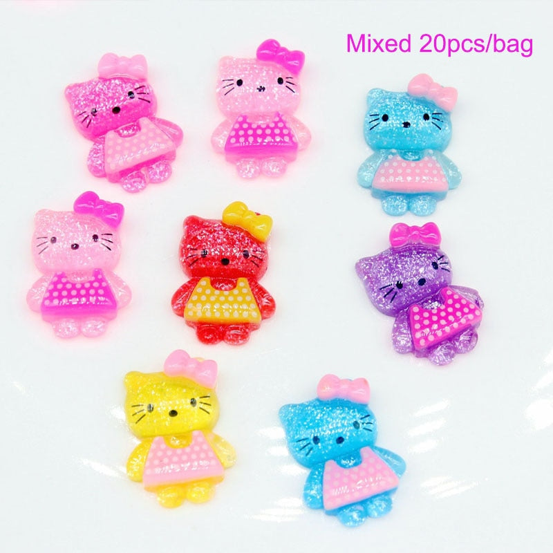 3D Kawaii Pink Cat False Nails