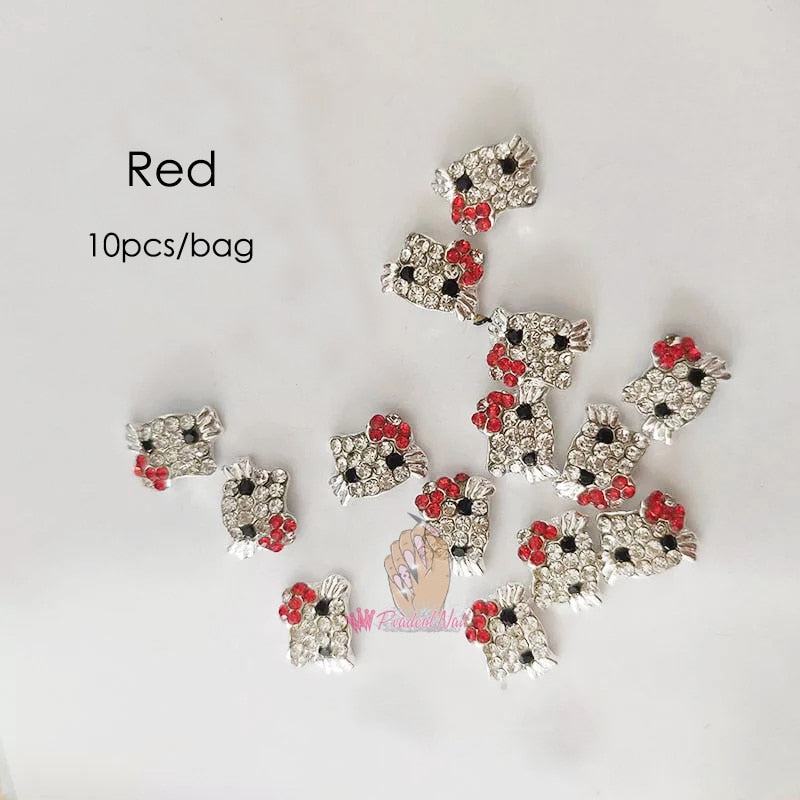 3D Kawaii Pink Cat False Nails