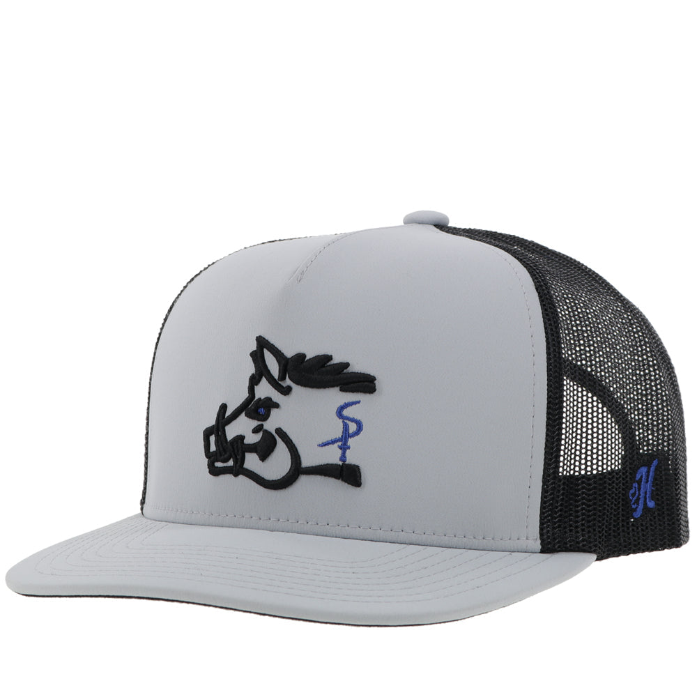 "Sniper Pig" Hat Grey/Black w/Blue Logo