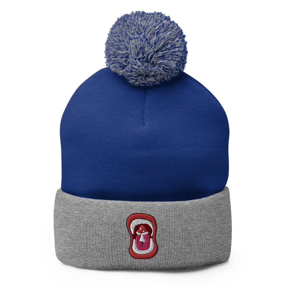 'Shroom in Mouth | Trippy Raver Pom-Pom Beanie