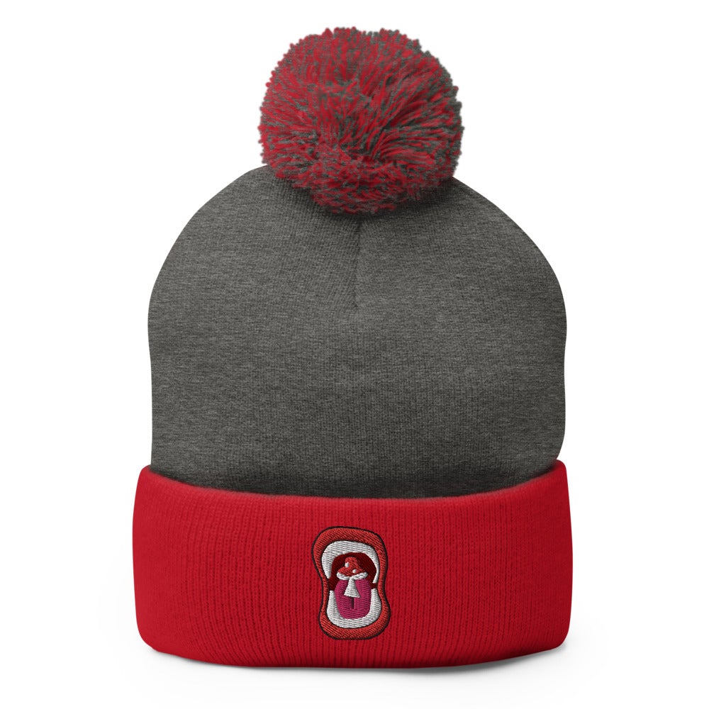 'Shroom in Mouth | Trippy Raver Pom-Pom Beanie