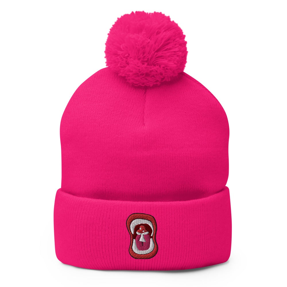 'Shroom in Mouth | Trippy Raver Pom-Pom Beanie