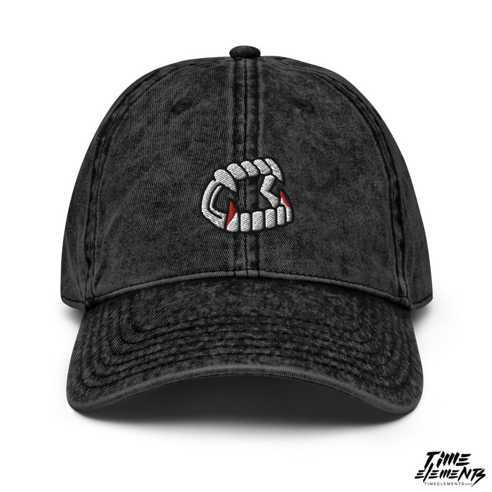 Vampire Fangs | Acid Wash Dad Hat Cap