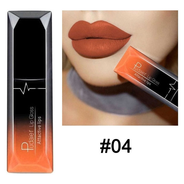 Waterproof Nude Matte Velvet Glossy Gloss Lipstick Lip Balm Sexy Red Lip Tint 21 Colors