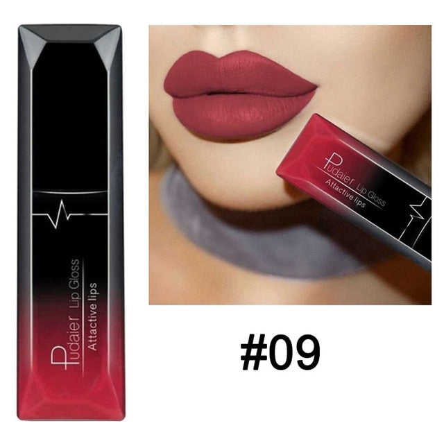 Waterproof Nude Matte Velvet Glossy Gloss Lipstick Lip Balm Sexy Red Lip Tint 21 Colors