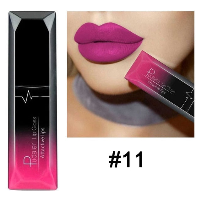 Waterproof Nude Matte Velvet Glossy Gloss Lipstick Lip Balm Sexy Red Lip Tint 21 Colors