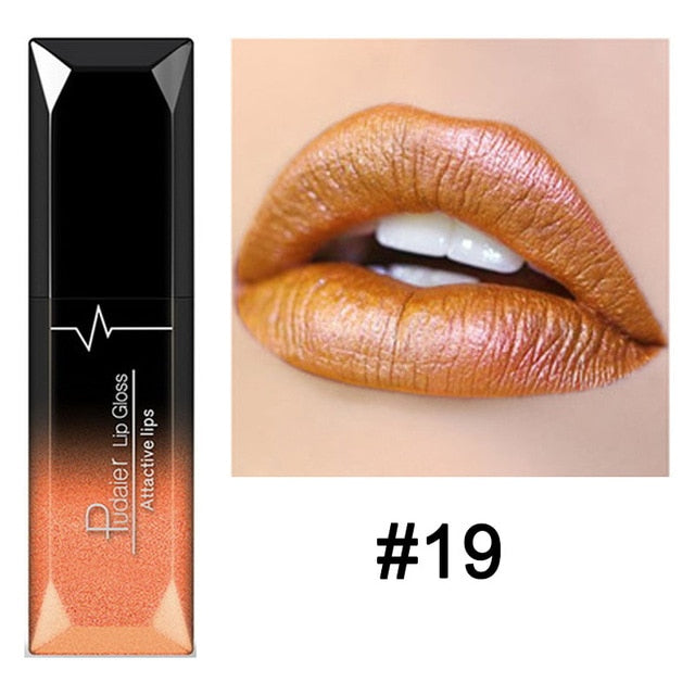 Waterproof Nude Matte Velvet Glossy Gloss Lipstick Lip Balm Sexy Red Lip Tint 21 Colors