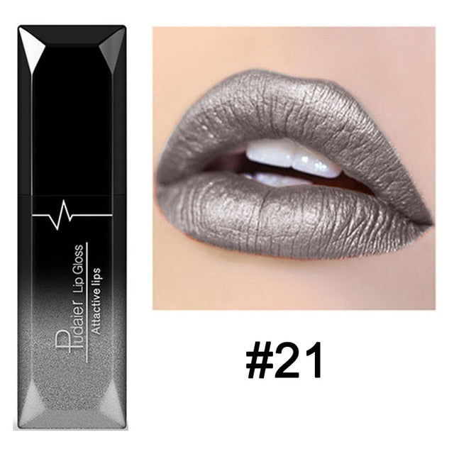 Waterproof Nude Matte Velvet Glossy Gloss Lipstick Lip Balm Sexy Red Lip Tint 21 Colors