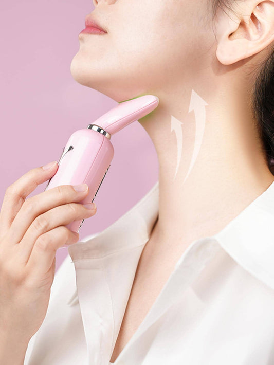 1pc ABS Electric Beauty Device, Modern Pink Facial & Neck Skin Rejuvenation Beauty Device For Facial Beauty