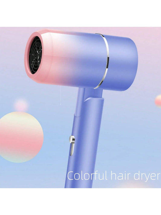 1pc Foldable Hair Dryer With Gradient Color For Home Use