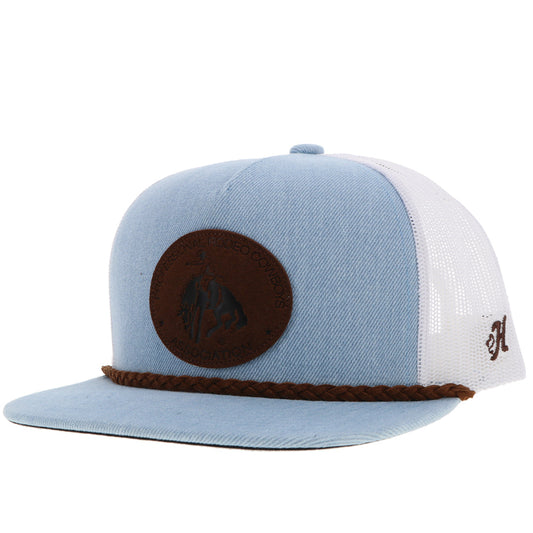"Prorodeo" Hat Denim/White w/Leather Patch