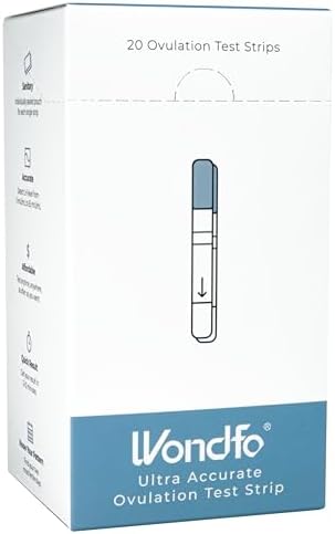 Wondfo Ultra Accurate Ovulation Test Strips - Quantitative Urine Ovulation Tests with Numerical Result, Fertility Cycle Monitoring- 20 LH Test