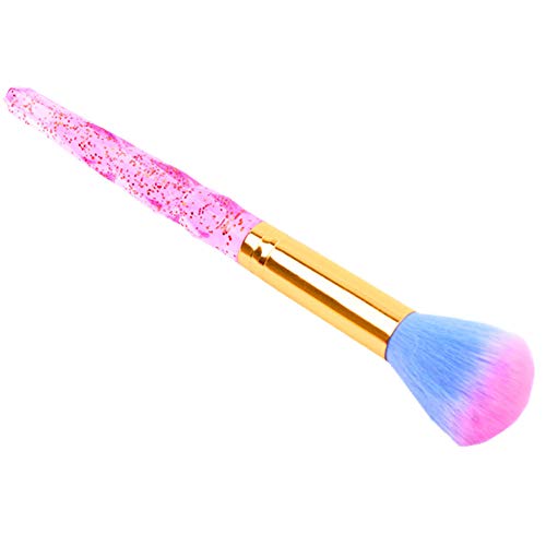 Beetoo Nail Art Dust Remover Soft Nail Brush Cleaner for Acrylic Nails, Makeup Powder Brushes (Pink)