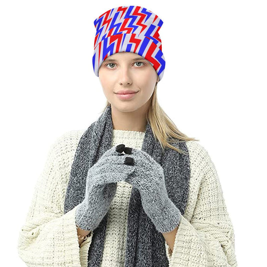 Bowie's Thunderbolts Cuffed Beanie (White)