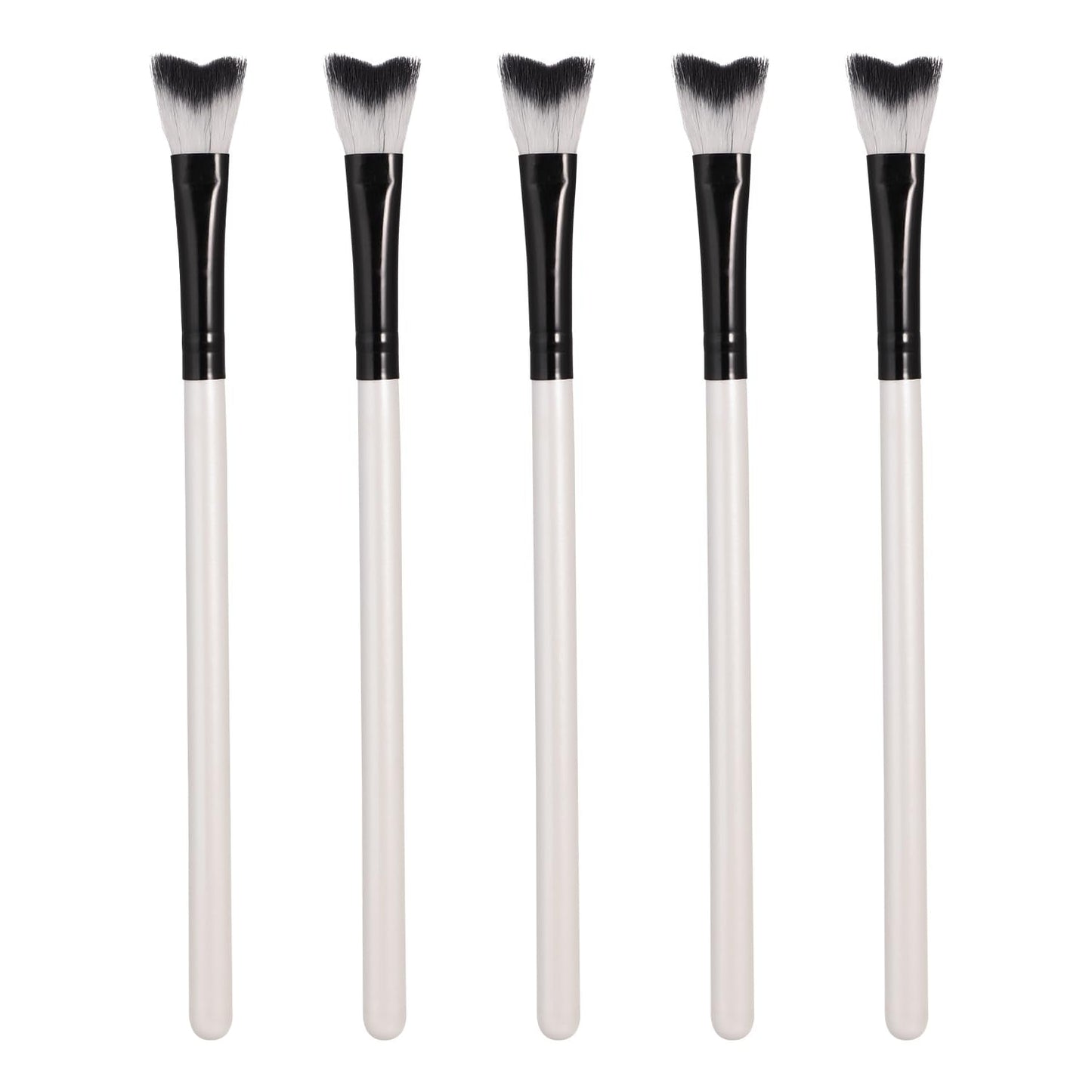 5pcs Lash Shampoo Brushes, Eyelash Extension Cleansing Brush Lash Brush Cleaner Soft Makeup Removal Lash Cleansing Brushes for Home Salon Facial Cleansing Brush (White)