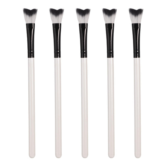 5pcs Lash Shampoo Brushes, Eyelash Extension Cleansing Brush Lash Brush Cleaner Soft Makeup Removal Lash Cleansing Brushes for Home Salon Facial Cleansing Brush (White)