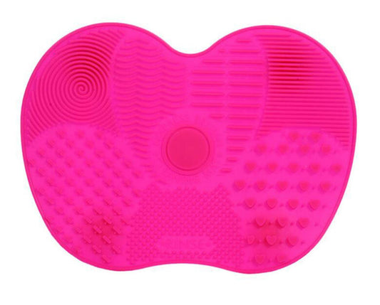 Brilaris Makeup Brush Cleaner Mat,Make Up Cleaning Mat Silicone Brush Cleaner Pad Portable Drying Washing Tool Scrubber with Suction Cup Small Size Purple