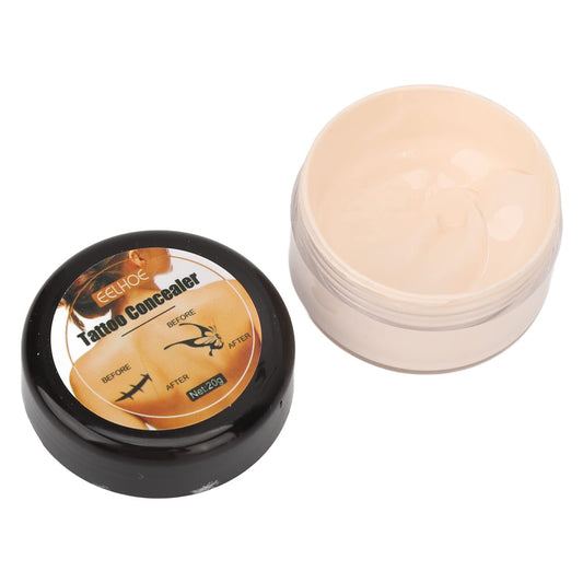 Tattoo Concealer, Skin Concealer, Tattoo Cover Up Makeup, Waterproof,Skin Scar Dark Spots Birthmark Concealer, Tattoo Cover Up Makeup, Use on Body, For Legs, for Men and Women (0.7oz) Light Color