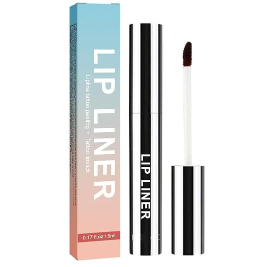 BANGFENG Peel Off Lip Liner Tattoo - Long Lasting Lip Stain with Matte Finish, Waterproof Formula, Infused with Hyaluronic Acid & Vitamin E (LIGHT BROWN)