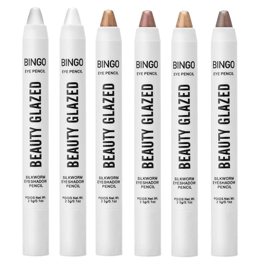 Beauty Glazed 6 Pcs/Set Eye Pencil, Blendable Eyeshadow Stick Set - Cream Eyeshadow Makeup Multi-Stick Use As Eyeliner, Eyeshadow, and Brightener Highlighter