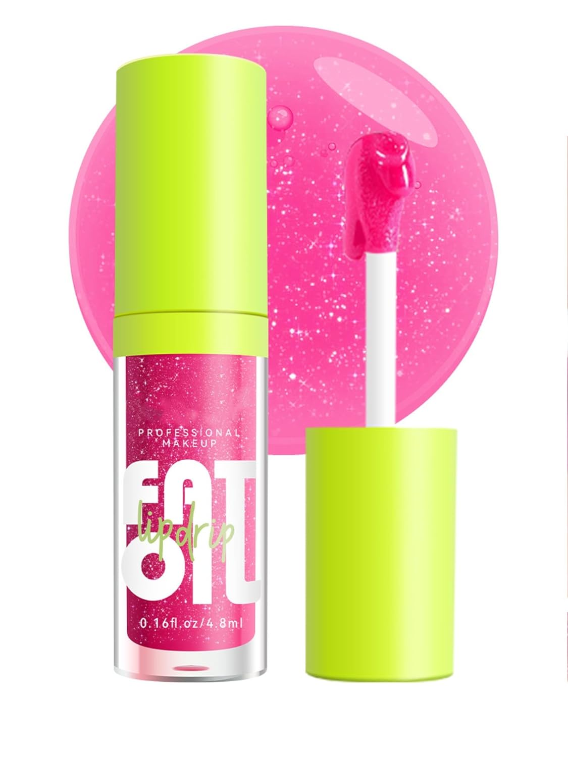 MAEPEOR Big Brush Head Lip Oil 16 Colors Ultra-Hydrating Moisturizing Glossy Lip Oil Glow Non-Sticky Long Lasting Nourishing Fat Oil Lip Drip Shiny Tinted Lip Gloss (Color M03)
