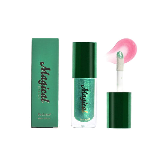 SWETIYOU Color Changing Lip Gloss PH Tinted Lip Oil, Green to Pink, Color Change Effect, Shine Finish, Mood Lip Oil Gloss Balm, Long Lasting Moisturizing Lip Glow Oil for Dry Lips