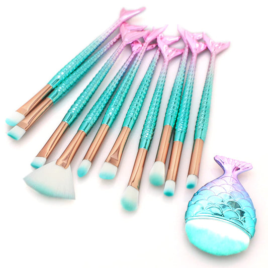 11Pcs Cute Makeup Brushes Set for Girl, Foundation Eyebrow Eyeliner Blush Cosmetic Concealer Brushes, Makeup Set for Teens Christmas/Birthday Gift Ideas Stocking Stuffers for Girls Make Up Tool Set