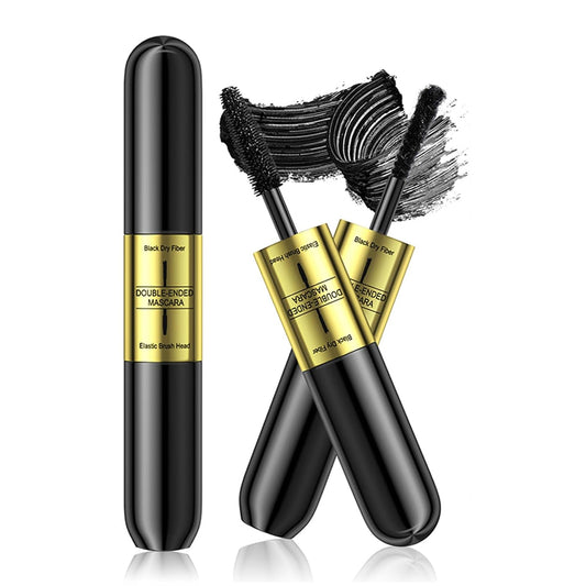 ZHISHUDL Black Tubing Mascara 2 in 1 Mascara Black Volumizing and Lengthening for Eye Makeup,Liquid Lash Extensions Mascara 5x Longer Waterproof Long Lastin Curling Eyelashes