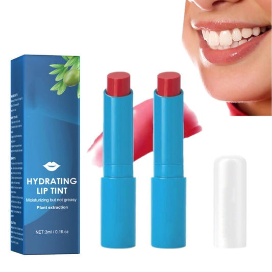 2PCS Lip Tint Hydrating, Sheer Strength Hydrating Lip Tint, Strong Moisturizing Effect Tinted Lip Balm Hydrating, Natural Ingredients Sheer Moisture Lip Tint with Non-Sticky And Long-Lasting