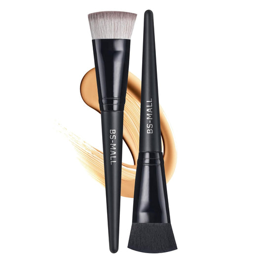 BS-MALL Foundation Makeup Brushes Pack of 2 Perfect Makeup Brushes for Home & Travel
