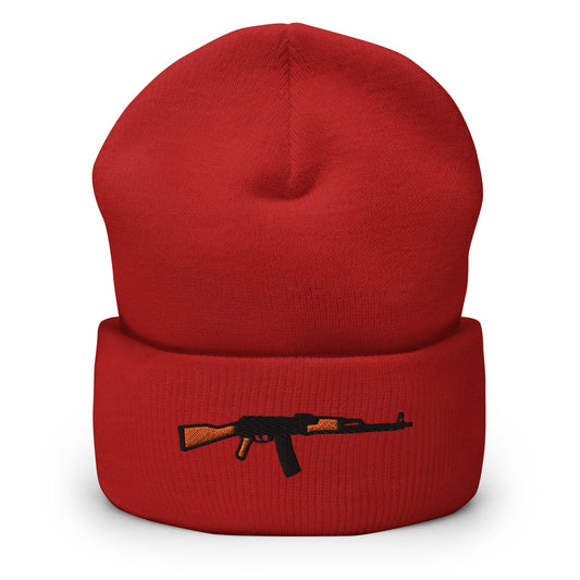 AK 47 Toy Rifle | Embroidered Cuffed Beanie