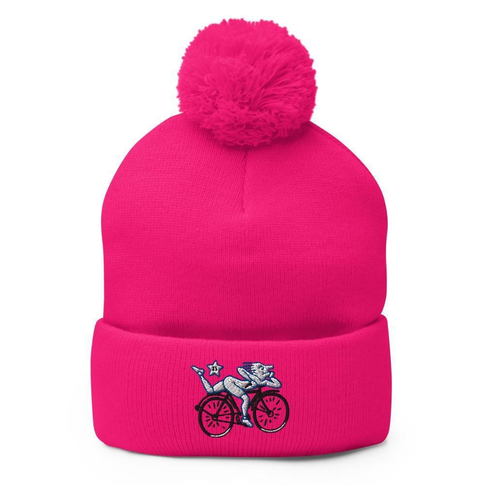 Albert Hofmann Ride 1943 | Trippy Raver Pom-Pom Beanie
