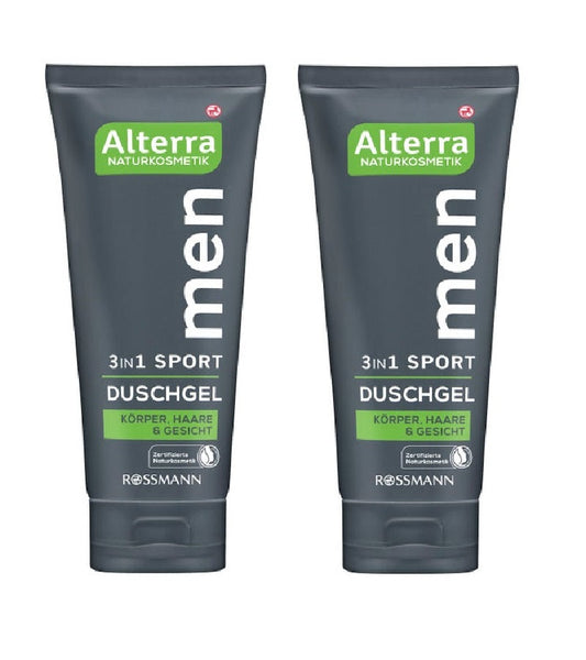 2xPack Alterra 3 in 1 Sports Shower Gel for Men - 400 ml