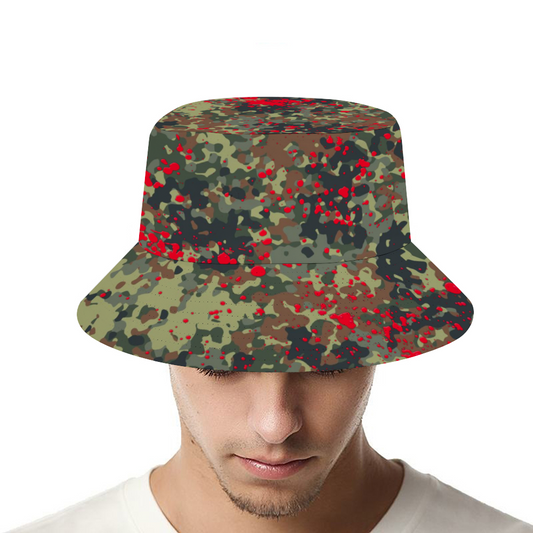 Bloody Camouflage Splatter Pattern V2 | Punk Bucket Hat